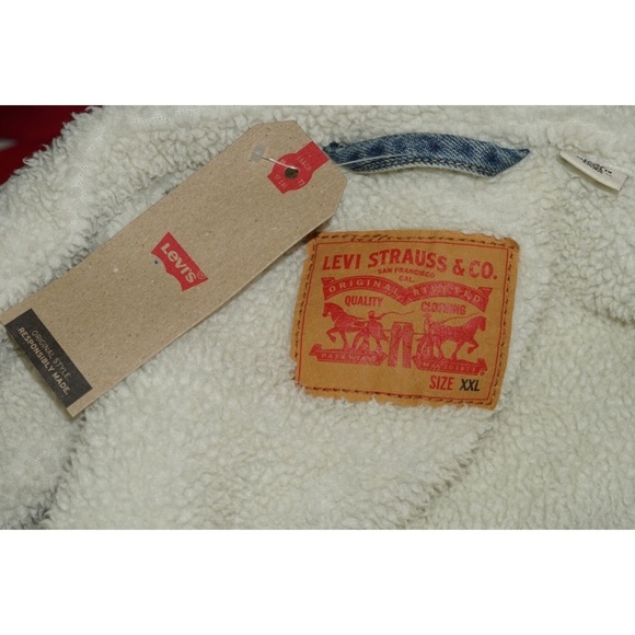 Levi's Sherpa Trucker Jean Jacket XXL - Picture 8 of 10